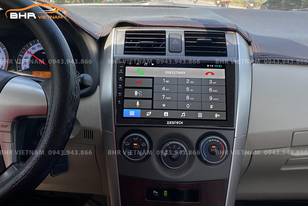 Kết nối điện thoại trên màn hình Zestech Z800 New Toyota Altis 2008 - 2013