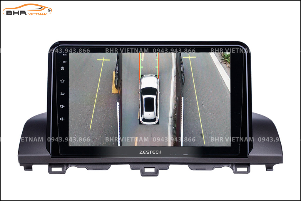 Hình ảnh quan sát 2 bên gương trên màn hình DVD Zestech Z800 Pro+ Honda Accord 2020 - nay