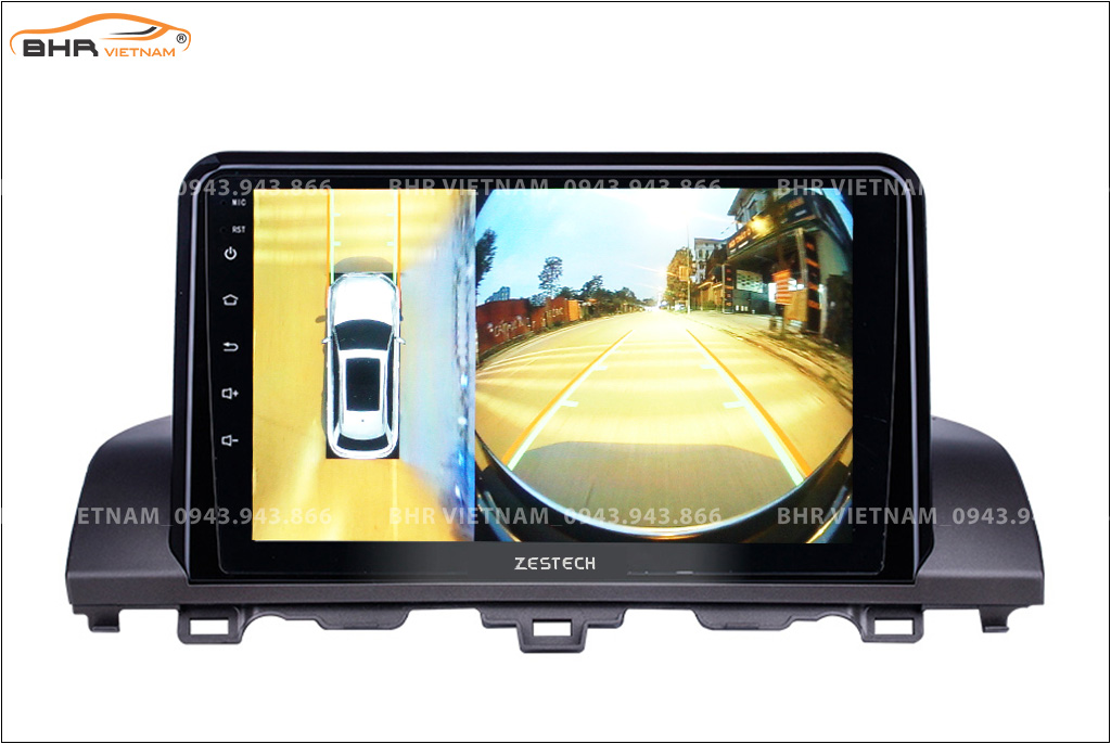 Hình ảnh quan sát camera trước màn hình DVD Zestech Z800 Pro+ Honda Accord 2020 - nay