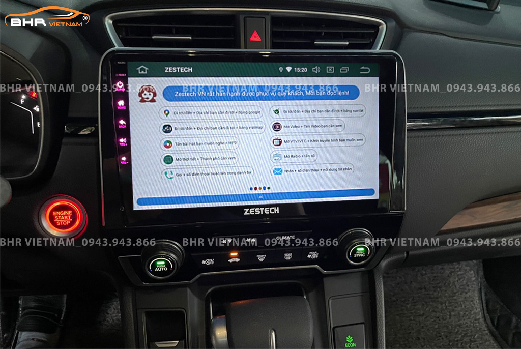 Điều khiển bằng giọng nói thông minh màn hình Zestech Z800 Pro+ Honda CRV 2018 - nay