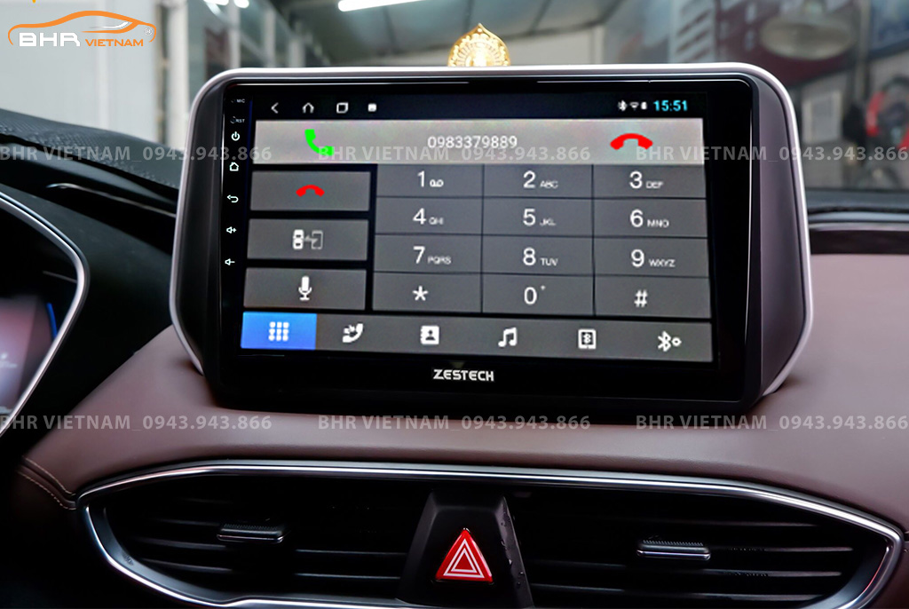 Kết nối điện thoại trên màn hình Zestech Z800 Pro+ Hyundai Santafe 2019 - 2020