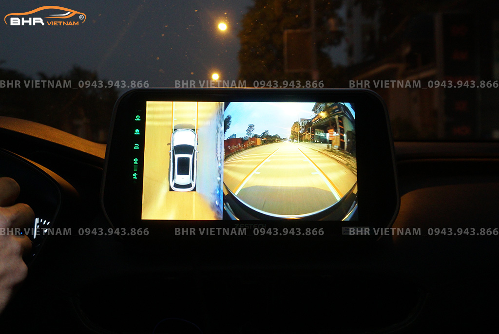 Hình ảnh quan sát camera trước màn hình DVD Zestech Z800 Pro+ Hyundai Santafe 2019 - 2020