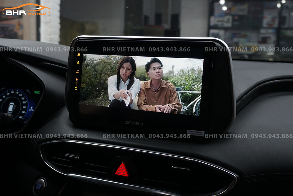 Giải trí Youtube, xem phim sống động trên màn hình Zestech Z800 Pro+ Hyundai Santafe 2021 - nay
