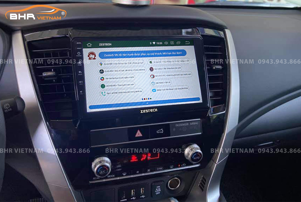 Điều khiển bằng giọng nói thông minh màn hình Zestech Z800 Pro+ Mitsubishi Pajero Sport 2018 - nay