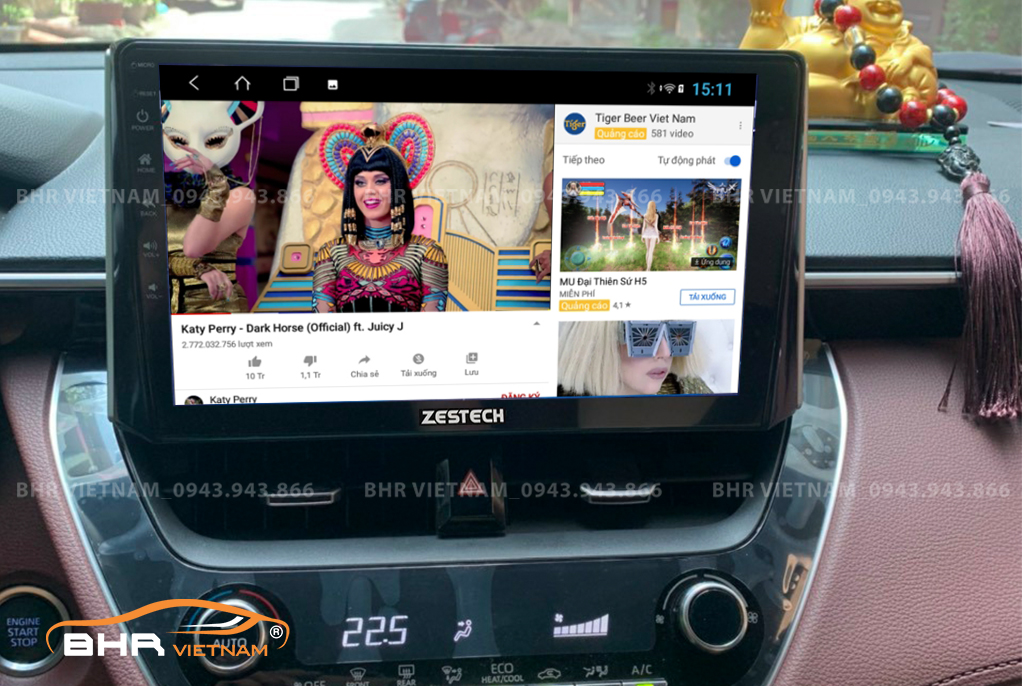 Giải trí Youtube, xem phim sống động trên màn hình Zestech Z800 Pro+ Toyota Corolla Cross 2020 - nay