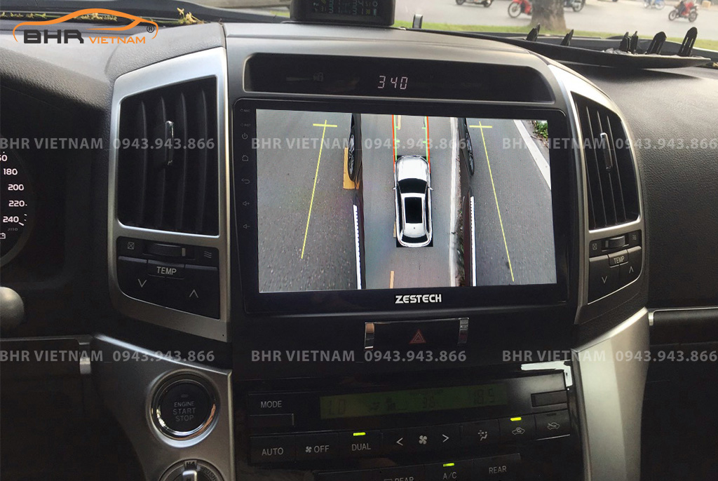 Hình ảnh quan sát camera 2 bên gương Zestech Z800 Pro+ Toyota Land Cruiser 2008 - 2015