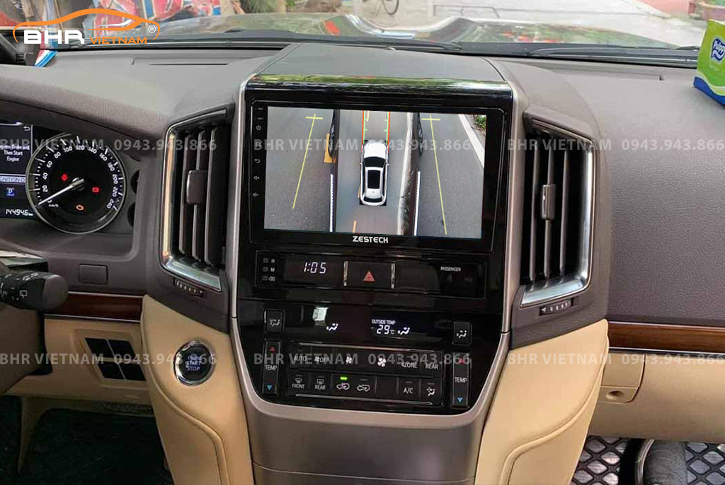 Hình ảnh quan sát camera 2 bên gương Zestech Z800 Pro+ Toyota Land Cruiser 2016 - 2020