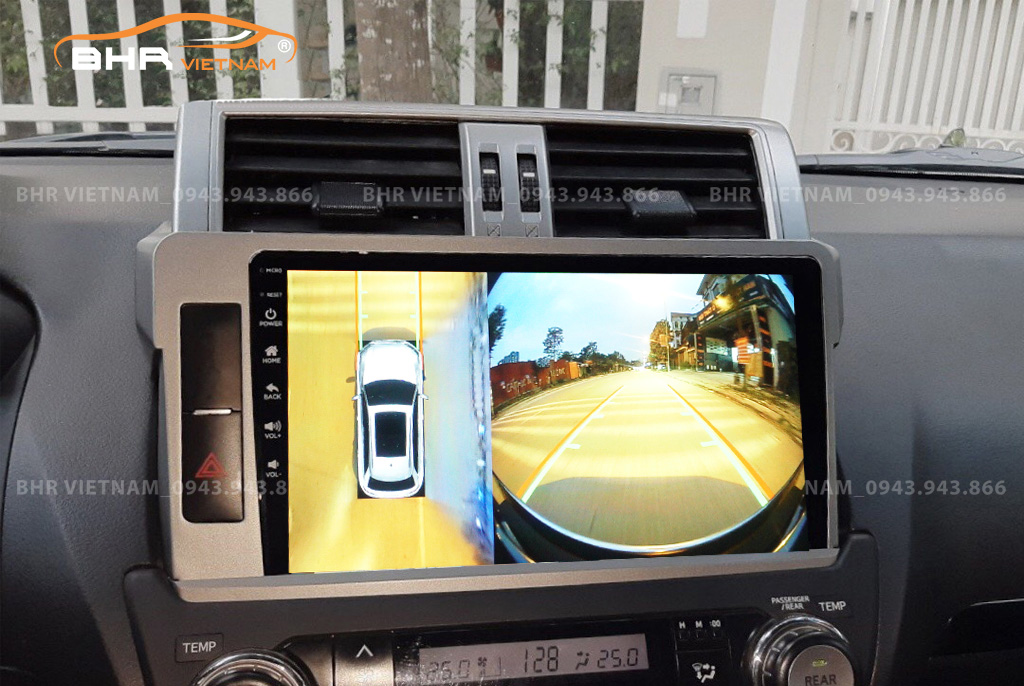 Hình ảnh quan sát camera trước màn hình DVD Zestech Z800 Pro+ Toyota Prado 2010 - 2016