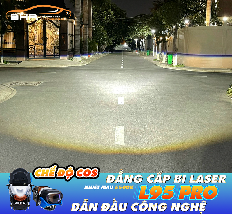 Đèn bi Laser Henvvei L95 Pro 2022 chế độ cos