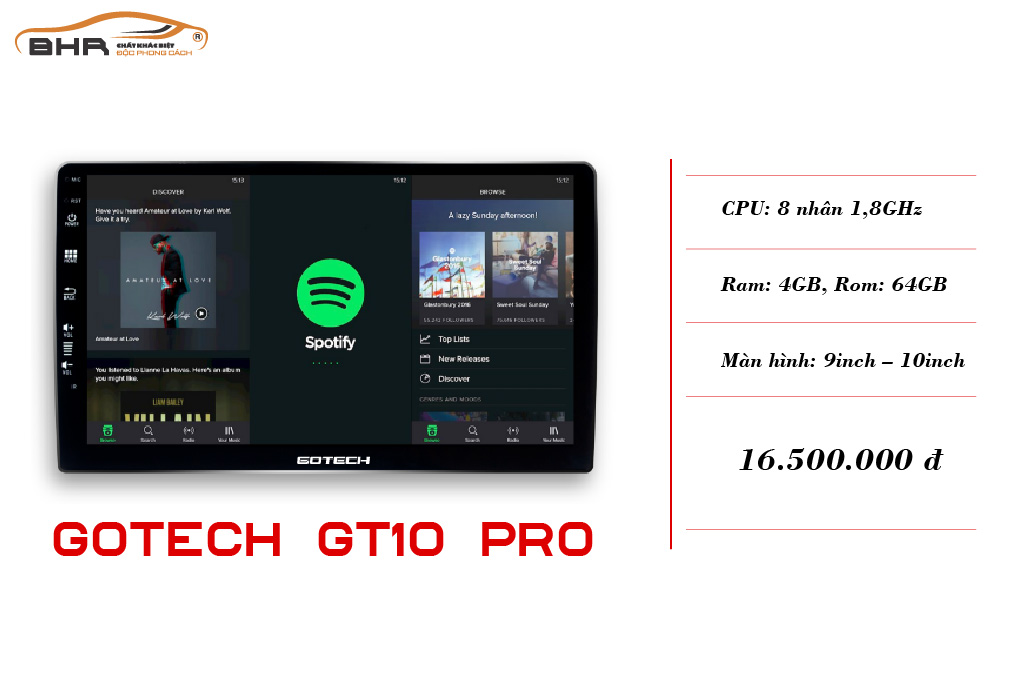 Màn hình ô tô Gotech GT10 PRO