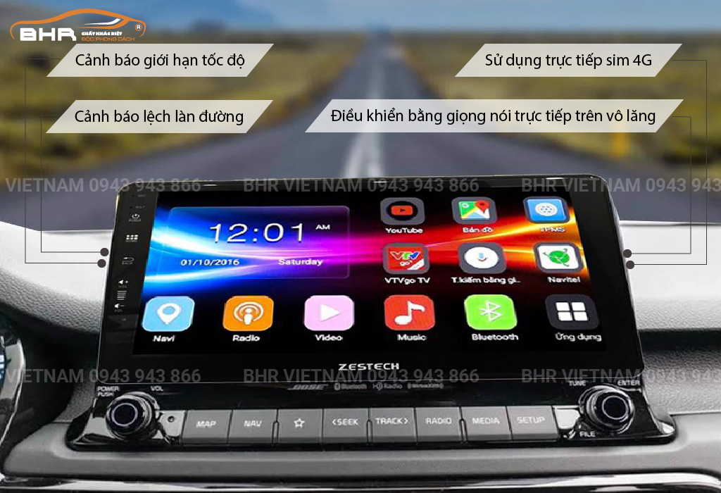 Màn hình ô tô Zestech nâng cấp xe sang
