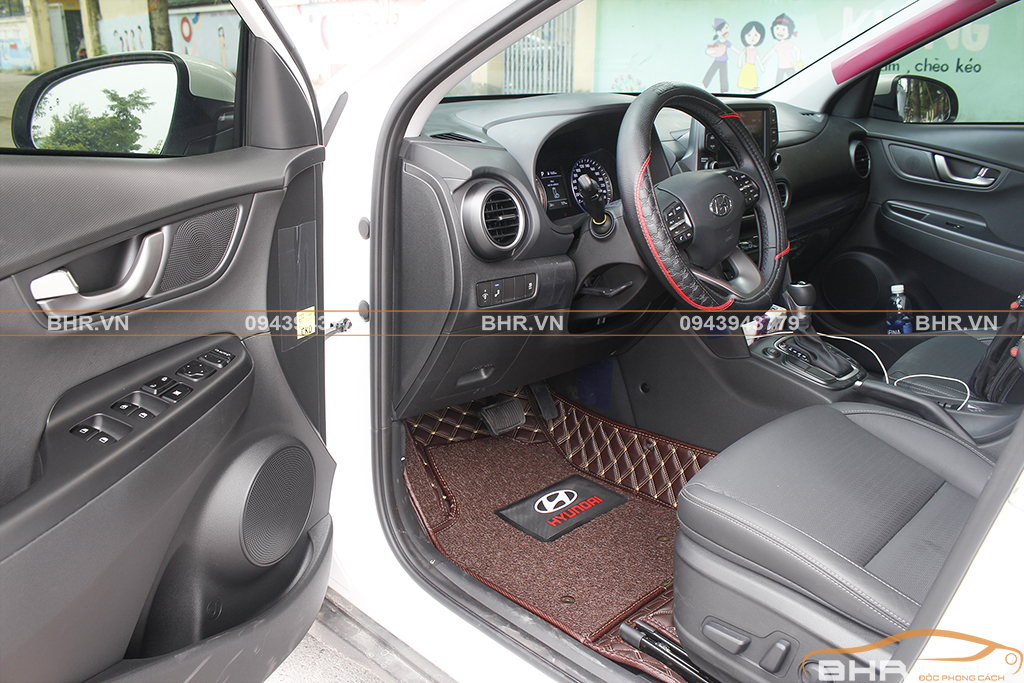 Lắp thảm lót sàn da 5D 6D, 360 cho Hyunda Creta 2022