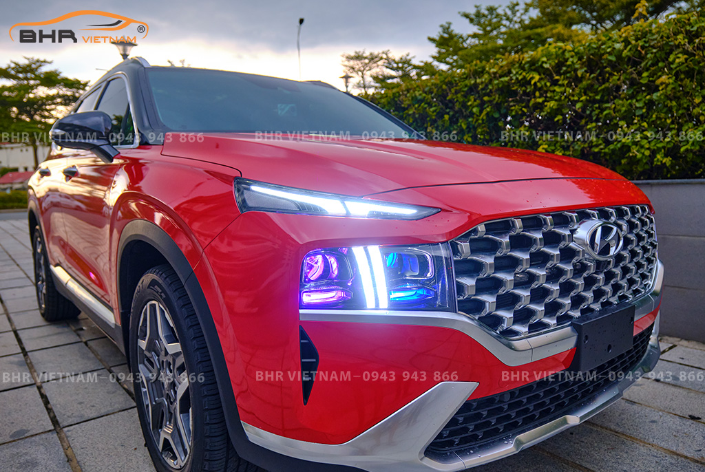 Độ đèn Bi cho Hyundai Santafe